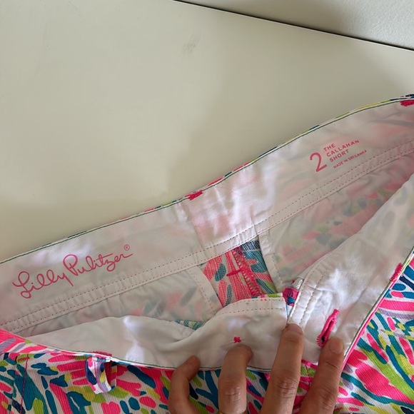 Lily Pulitzer Women Callahan Shorts in Palm Reader Size 2 - Picture 2 of 10